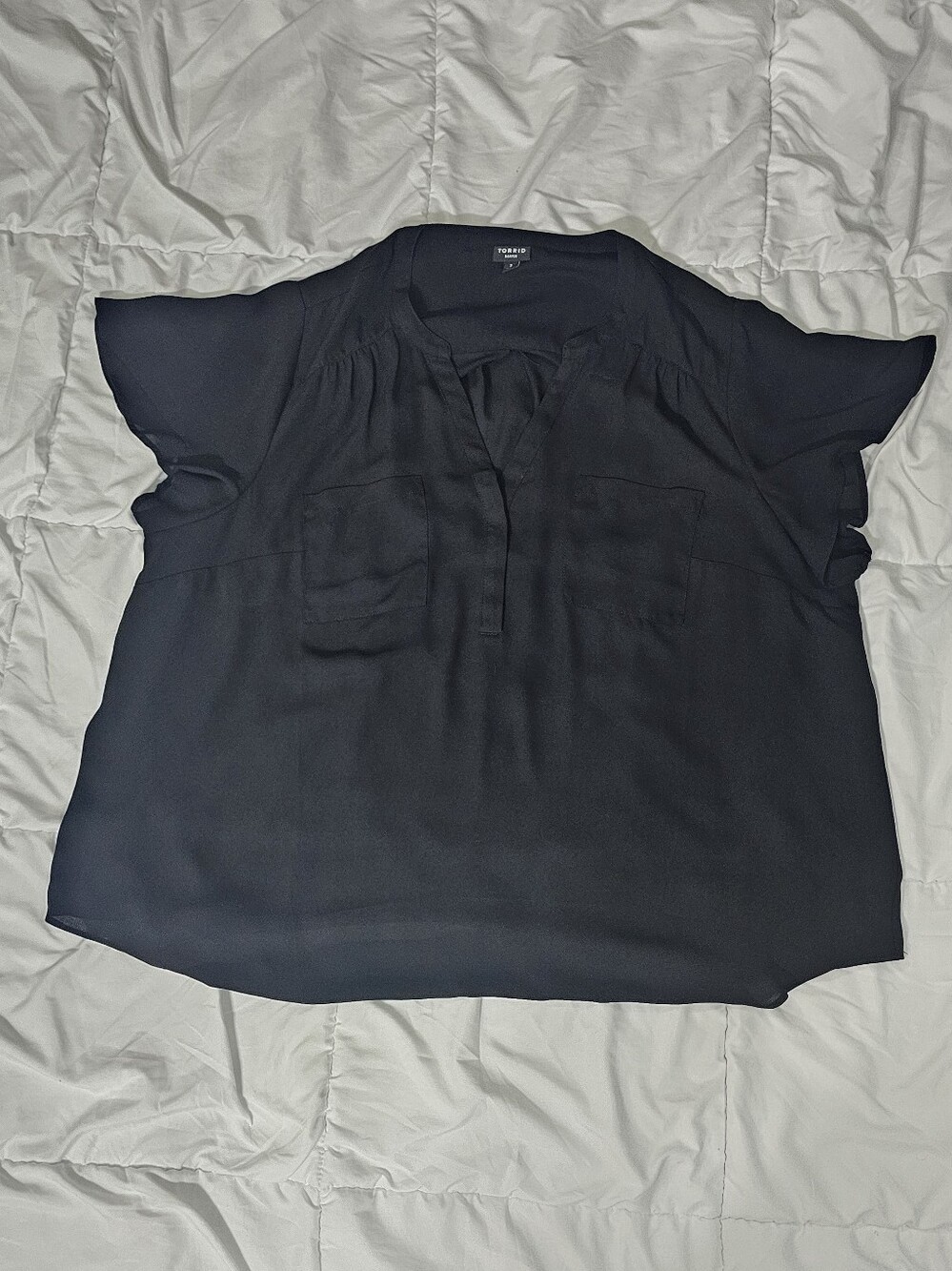 Torrid Black Short Sleeve Blouse